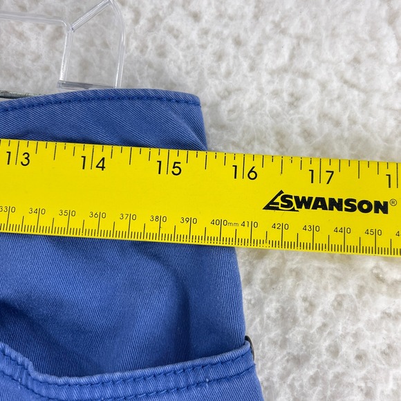 Talbots Blue Curvy Straight Leg Chino Pants Womens‎ Mid-Rise Flat Front Size 6 - Picture 7 of 13